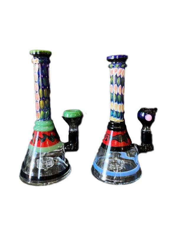 8.5" Handmade Glass Bong w- Mini Showerhead P...