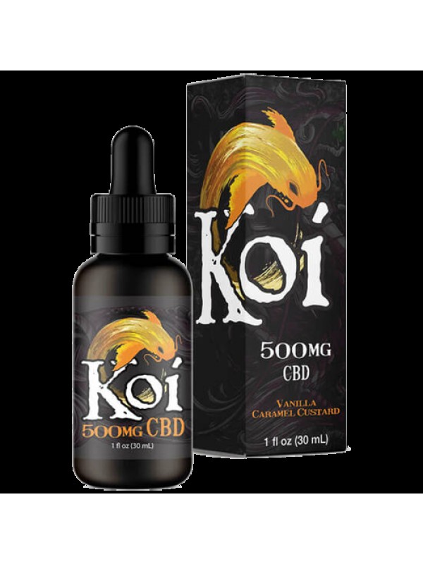 Vanilla Caramel Custard 30ml CBD Vape Juice - Koi