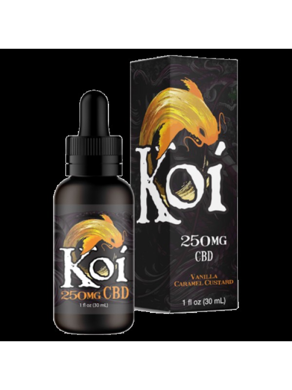 Vanilla Caramel Custard 30ml CBD Vape Juice - Koi