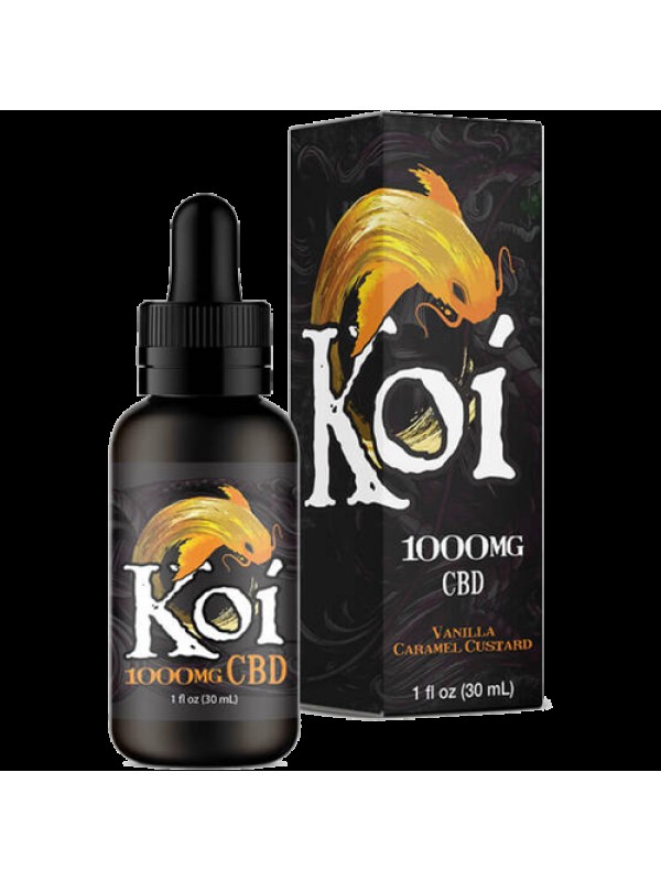 Vanilla Caramel Custard 30ml CBD Vape Juice - Koi