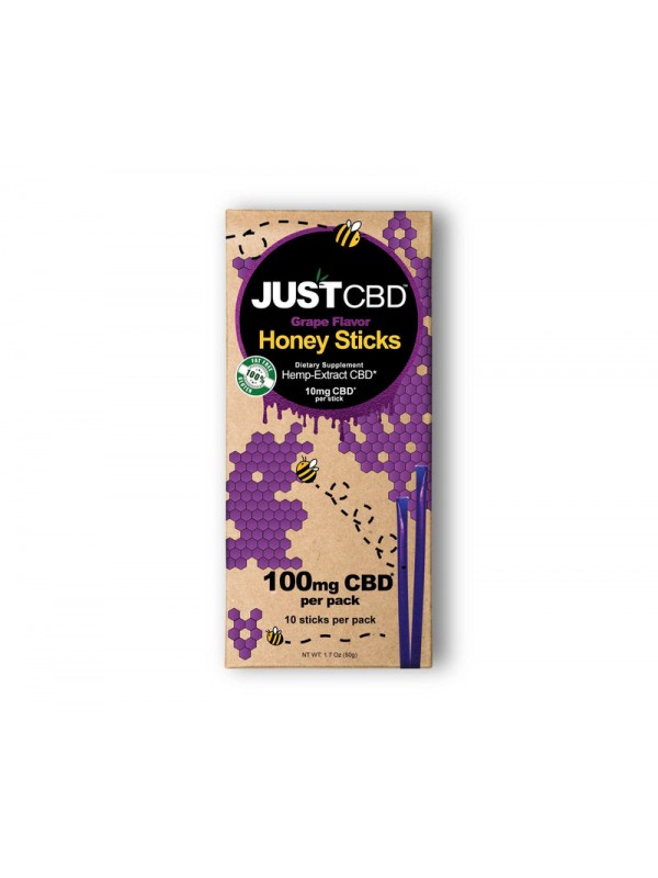 JustCBD 100mg Flavored CBD Honey Sticks