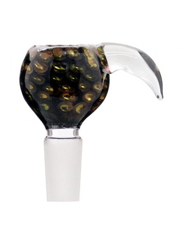 Handmade 14mm Glass Bowl Piece w- Horn Handle