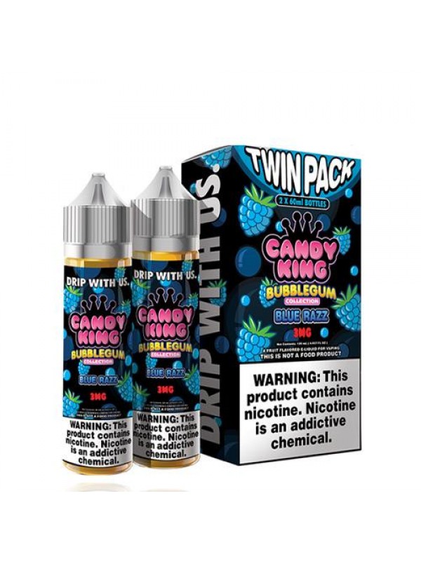 Candy King Twin Pack Bubblegum Blue Razz 2x60ml Va...