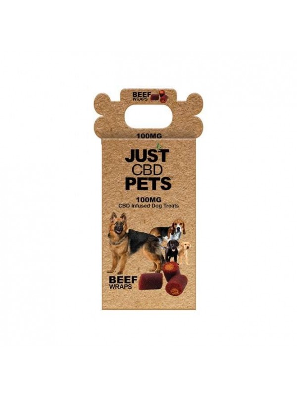 JustCBD Beef Wraps CBD Dog Treats Default Title