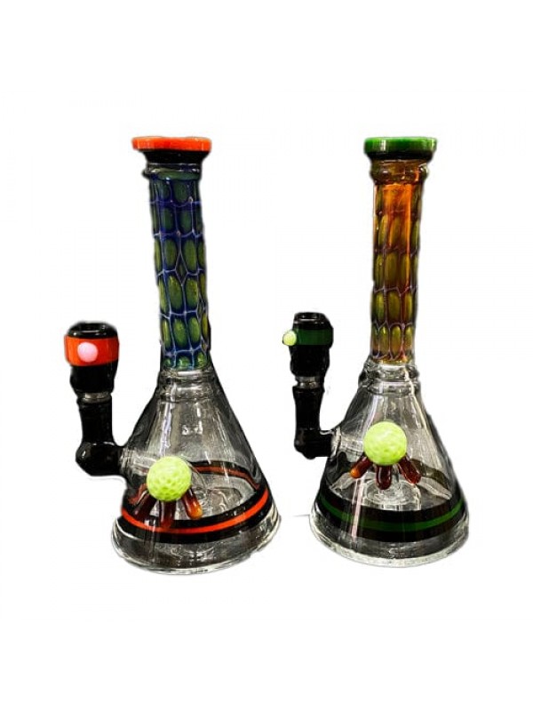 8.5" Fumed Handmade Glass Bong w- Mini Shower...