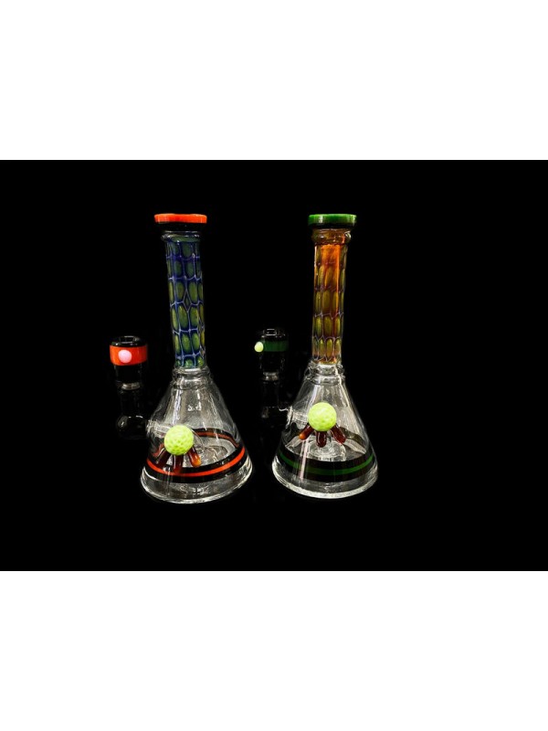 8.5" Fumed Handmade Glass Bong w- Mini Showerhead Perc