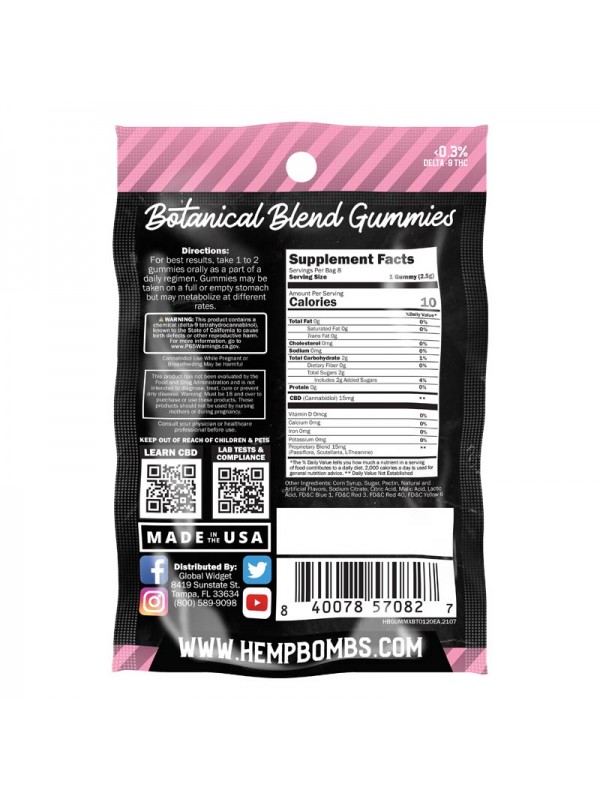 Hemp Bombs Botanical Blend CBD Gummies
