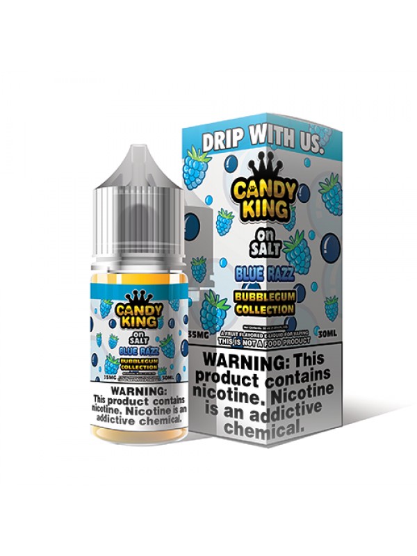 Candy King Bubblegum Salt Blue Razz 30ml Nic Salt Vape Juice