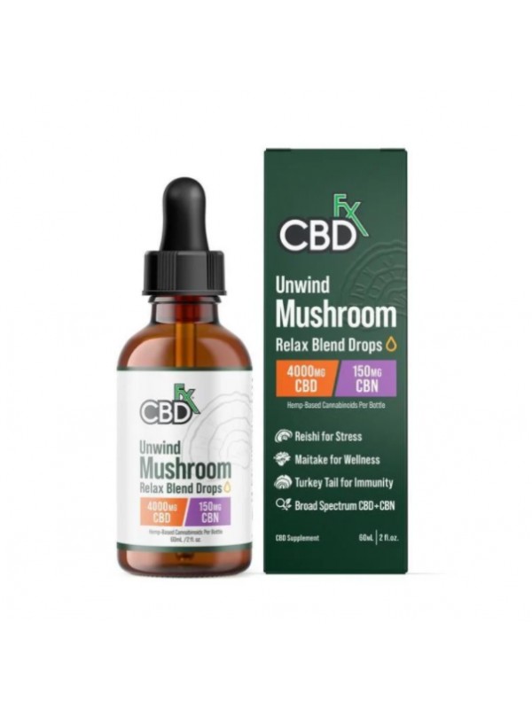 CBDfx Unwind Blend Mushroom + CBD Tincture
