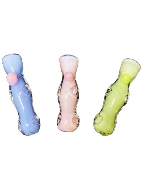 Colored Handmade Glass Chillum