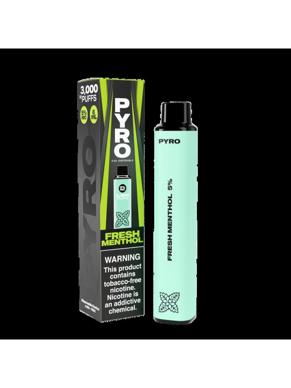 PYRO 3000 Disposable Vape - Fresh Menthol