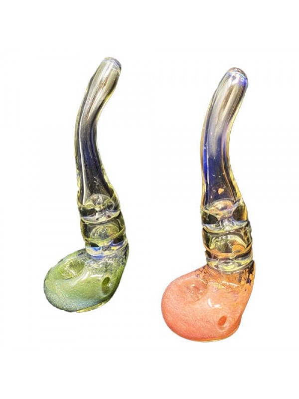 Fumed Glass Standing Sherlock Pipe