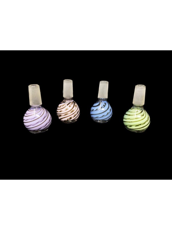 14mm Colored Glass Bowl Piece w- Stripes