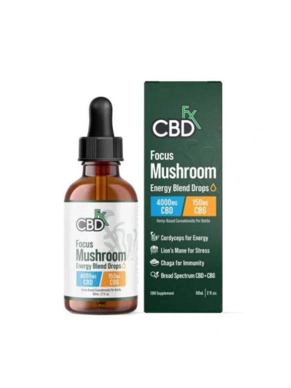 CBDfx Focus Mushroom + CBD Tincture - Energy Blend