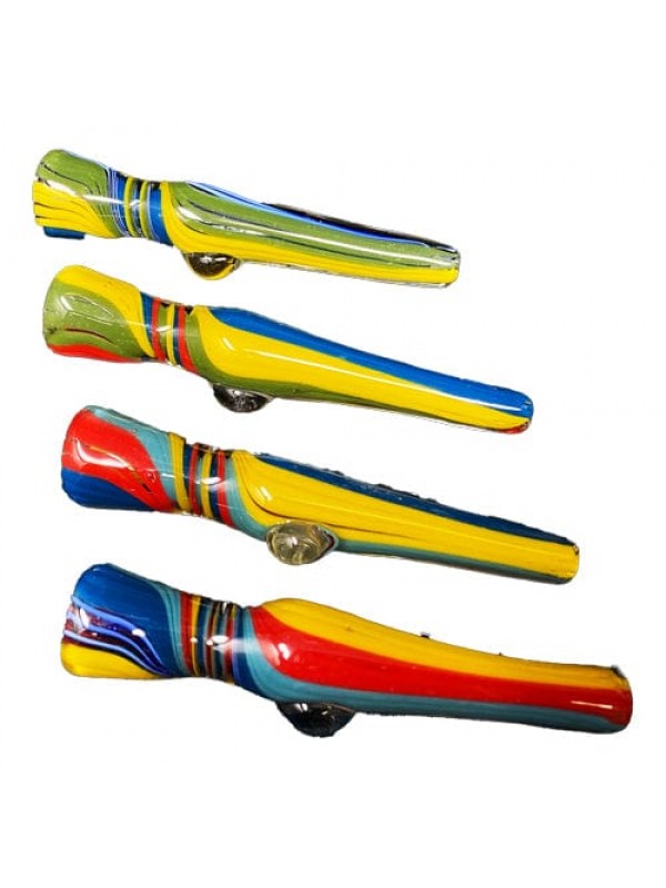 Multi-Color Handmade Glass Chillum