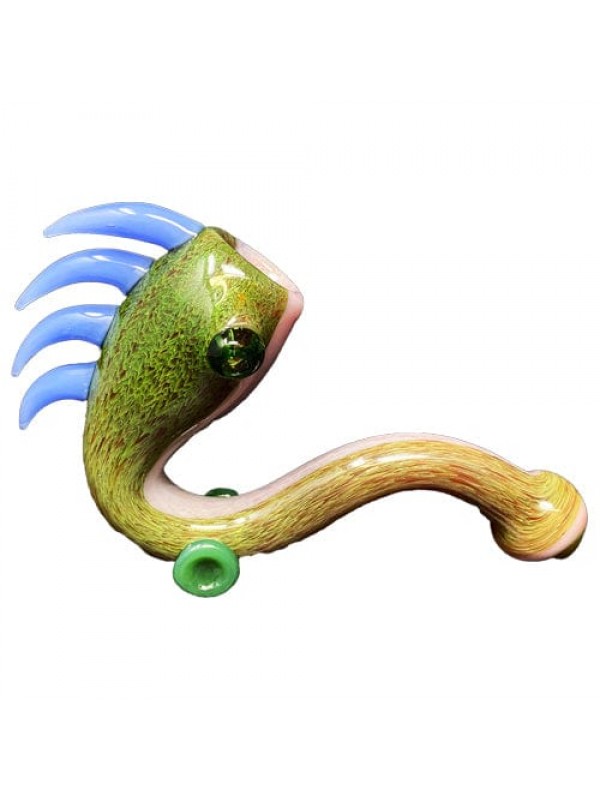 Heady Handmade Glass Sherlock Pipe w- Accent Spike...