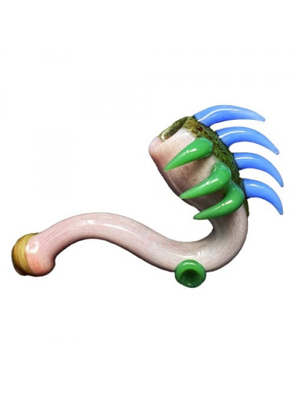 Heady Handmade Glass Sherlock Pipe w- Accent Spikes