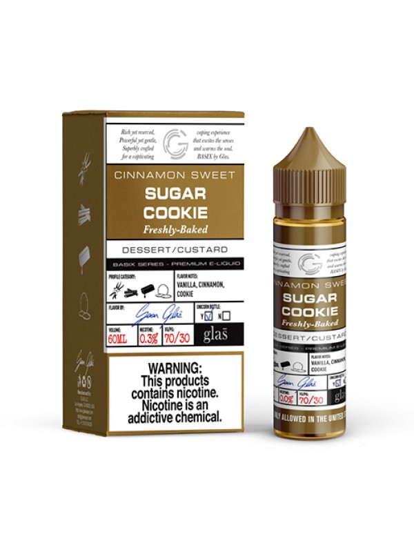 GLAS Basix Series Vape Juice Sugar Cookie 60ml