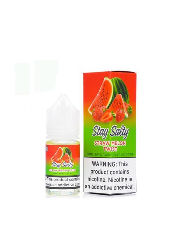 Stay Salty Salts Straw Melon Twist 30ml Nic Salt V...