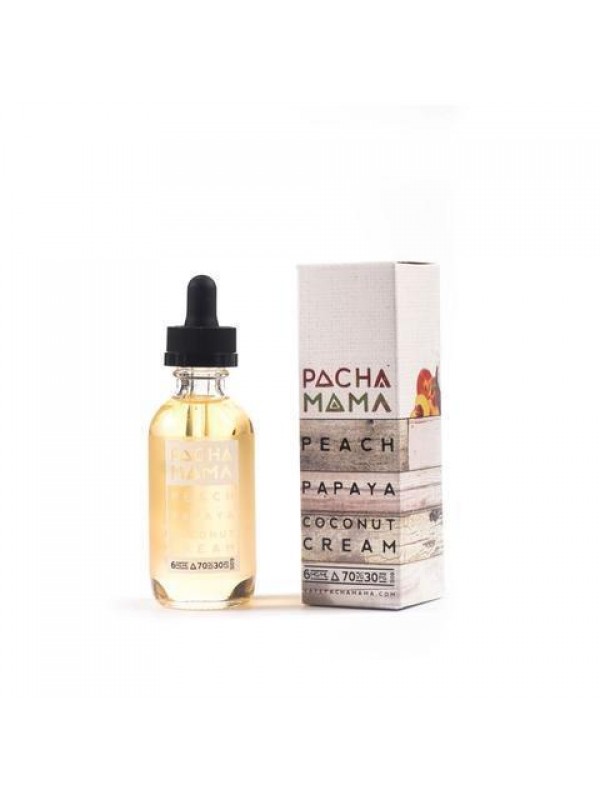 Pachamama Vape Juice Peach Papaya and Coconut Crea...