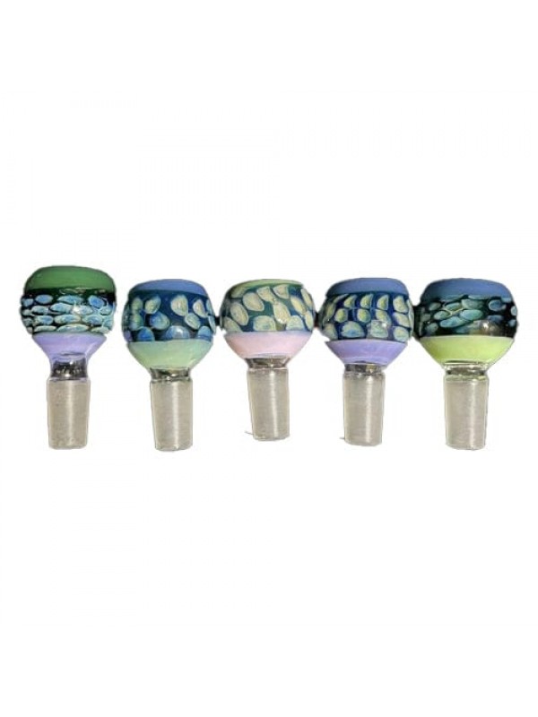 Handmade 14mm Glass Bowl Piece w- Dragon Scale Inl...