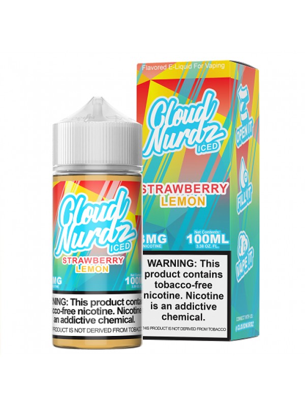 Cloud Nurdz Synthetic Nicotine Iced Strawberry Lem...