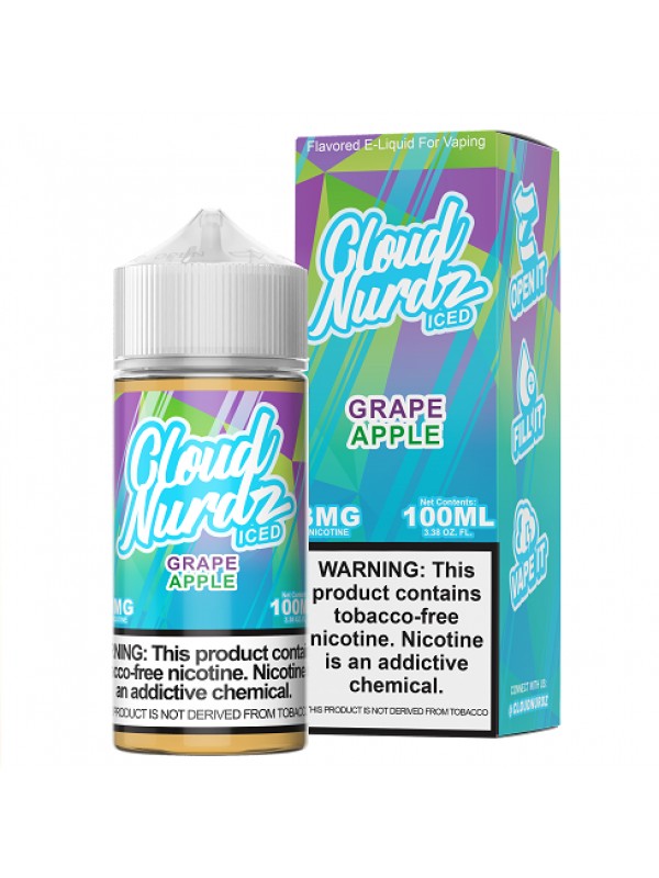 Cloud Nurdz Synthetic Nicotine Iced Grape Apple 10...