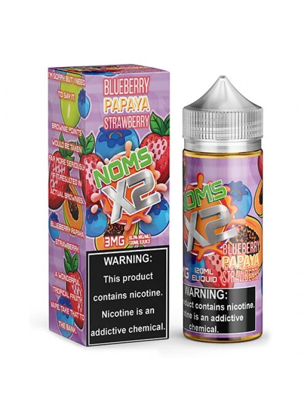 Noms X2 Blueberry Papaya Strawberry 120ml Vape Jui...