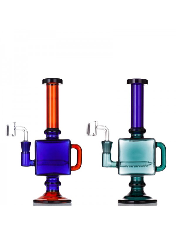9.5" Square Recycler Dab Rig (Full Color)
