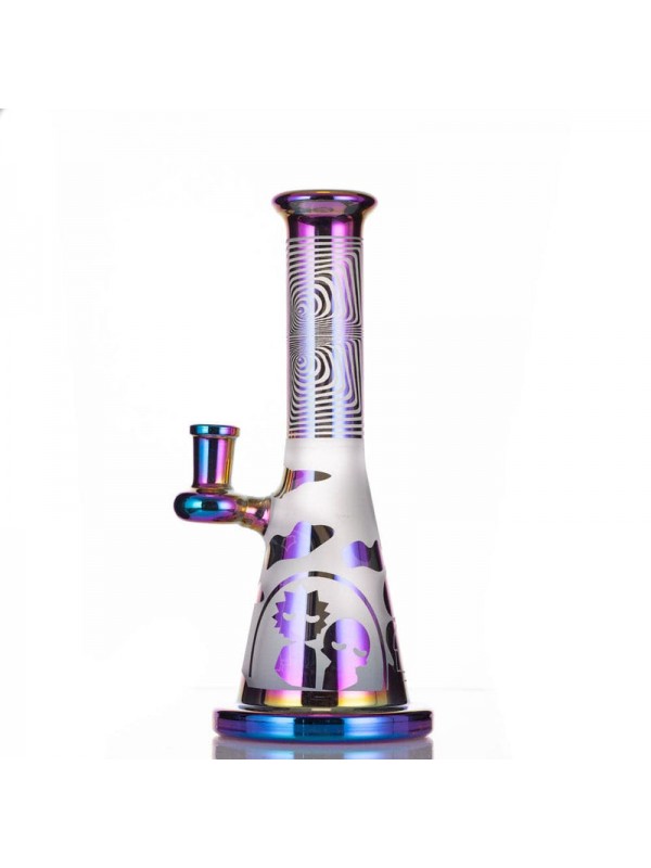 9" Rick & Morty Dab Rig w- Sandblasted Ac...