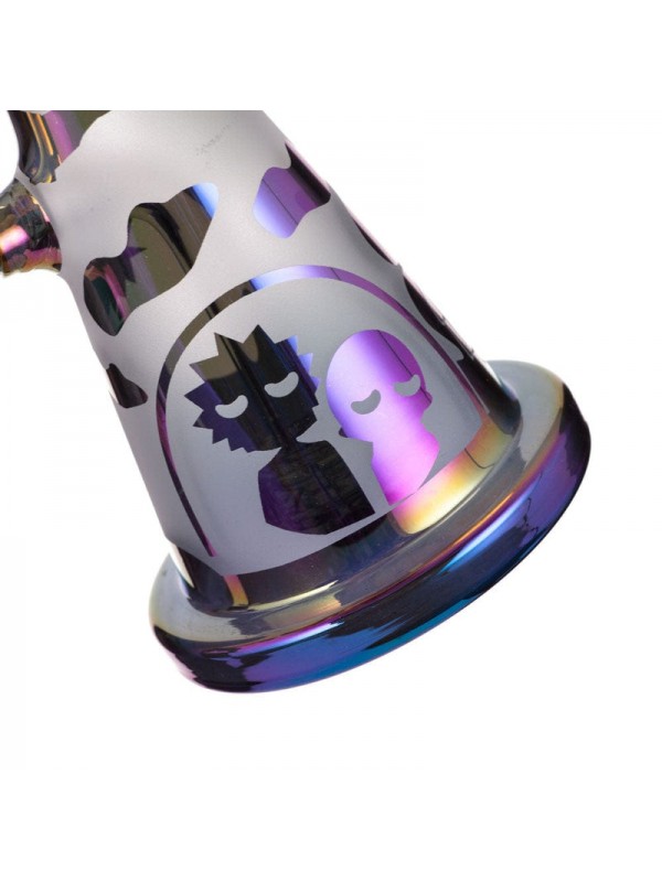 9" Rick & Morty Dab Rig w- Sandblasted Accents