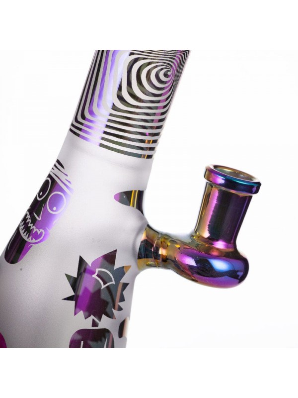 9" Rick & Morty Dab Rig w- Sandblasted Accents