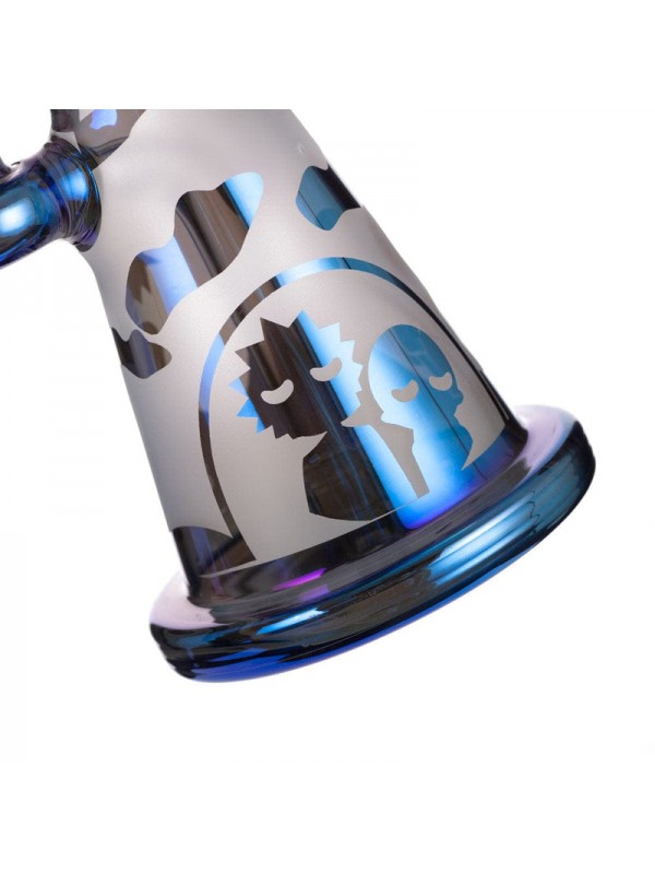 9" Rick & Morty Dab Rig w- Sandblasted Accents