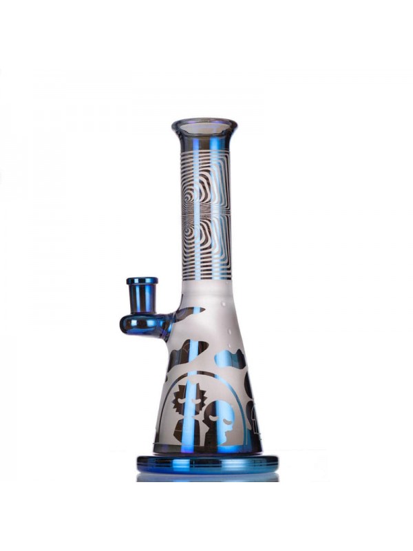 9" Rick & Morty Dab Rig w- Sandblasted Accents