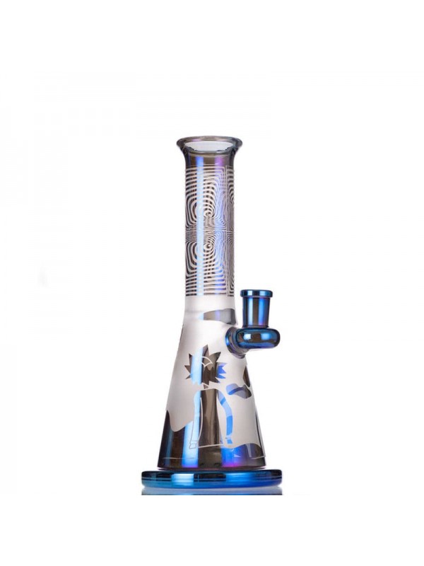 9" Rick & Morty Dab Rig w- Sandblasted Accents