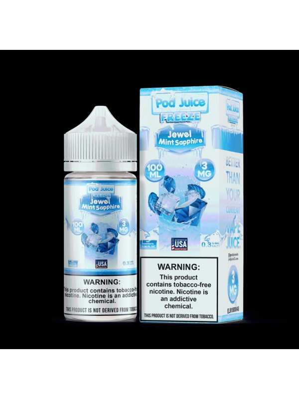 Pod Juice Freeze Jewel Mint Sapphire TF 100ml Vape...