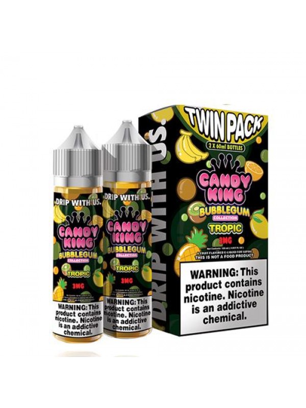 Candy King Twin Pack Bubblegum Tropic 2x60ml Vape ...
