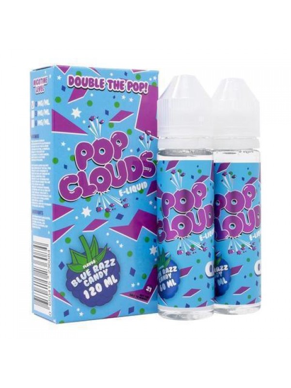 Pop Clouds Vape Juice Blue Razz Candy 120ml