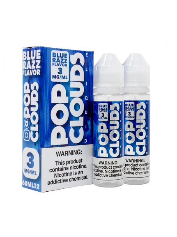 Pop Clouds Vape Juice Blue Razz Candy 120ml