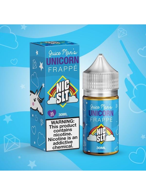 Juice Man NIC SLT Unicorn Frappe 30ml Nic Salt Vap...