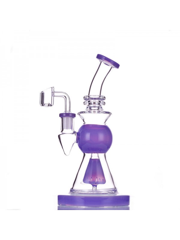8.5" Slitted Showerhead Dab Rig w- Reclaim Ca...