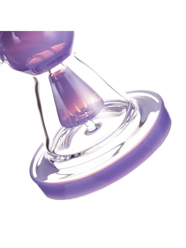 8.5" Slitted Showerhead Dab Rig w- Reclaim Catch