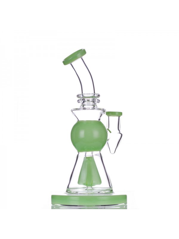 8.5" Slitted Showerhead Dab Rig w- Reclaim Catch