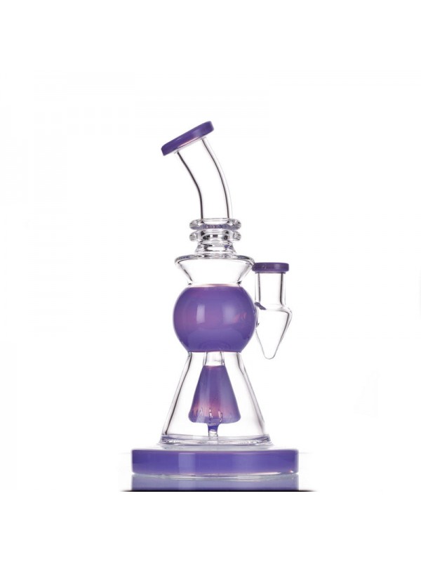 8.5" Slitted Showerhead Dab Rig w- Reclaim Catch