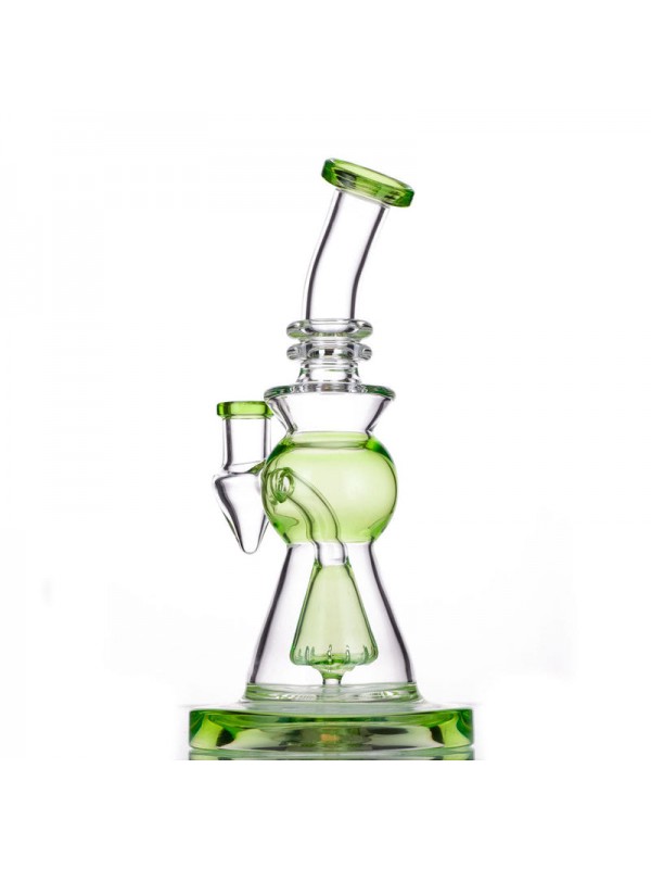 8.5" Slitted Showerhead Dab Rig w- Reclaim Catch