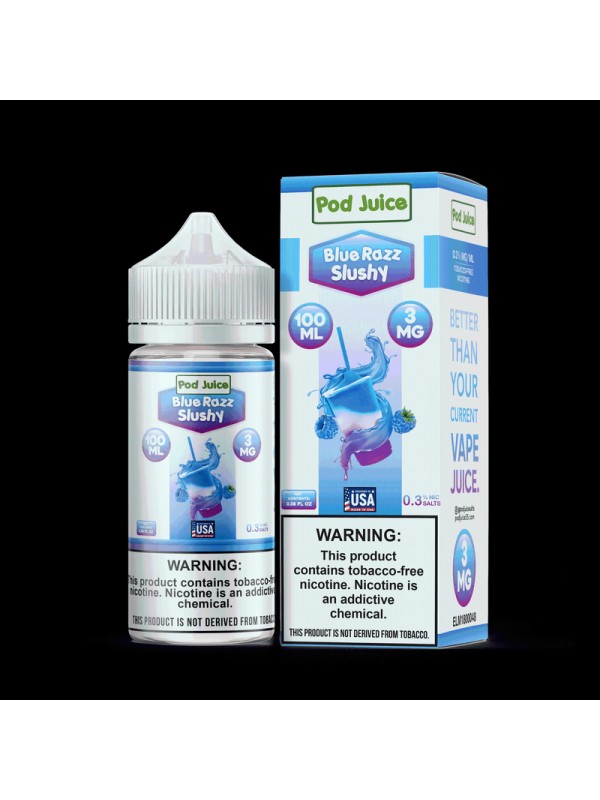 Pod Juice Freeze Blue Razz Slushy TF 100ml Vape Ju...