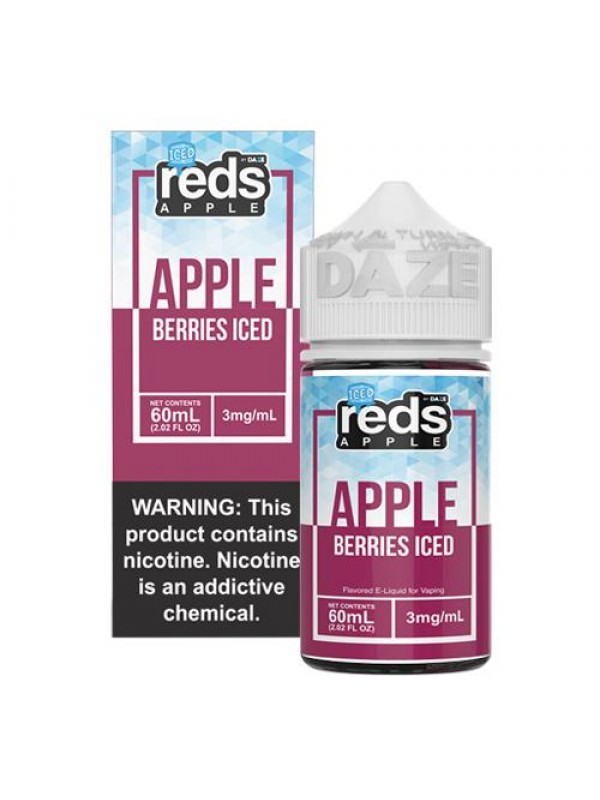 7 Daze Reds Apple EJuice - Berries ICED 60ml Vape Juice