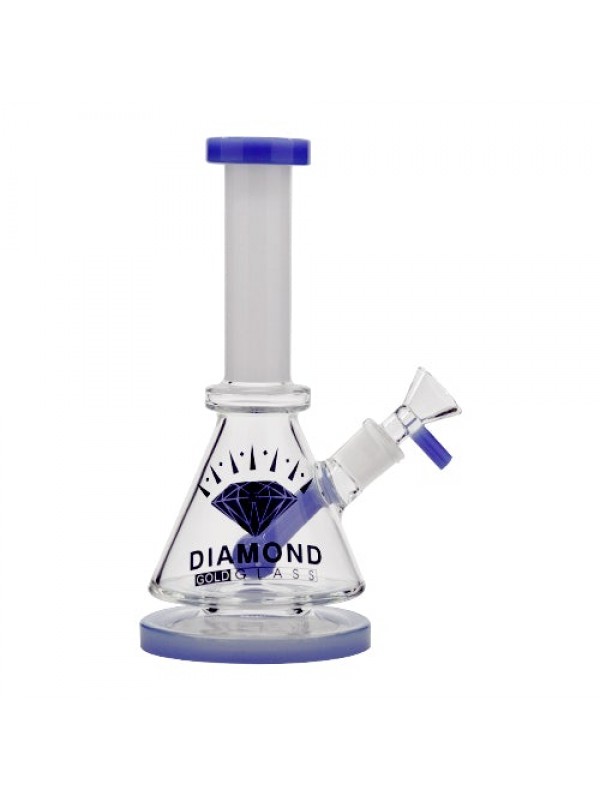 Diamond Glass 5" Triangular Mini Beaker Bong Default Title