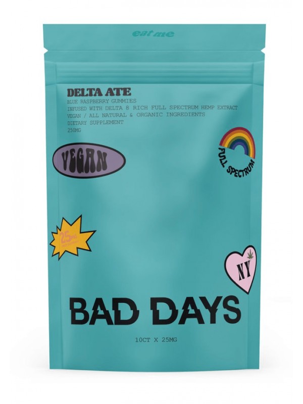 Bad Days Delta Ate (D8) 250mg Gummies (10x Pack)