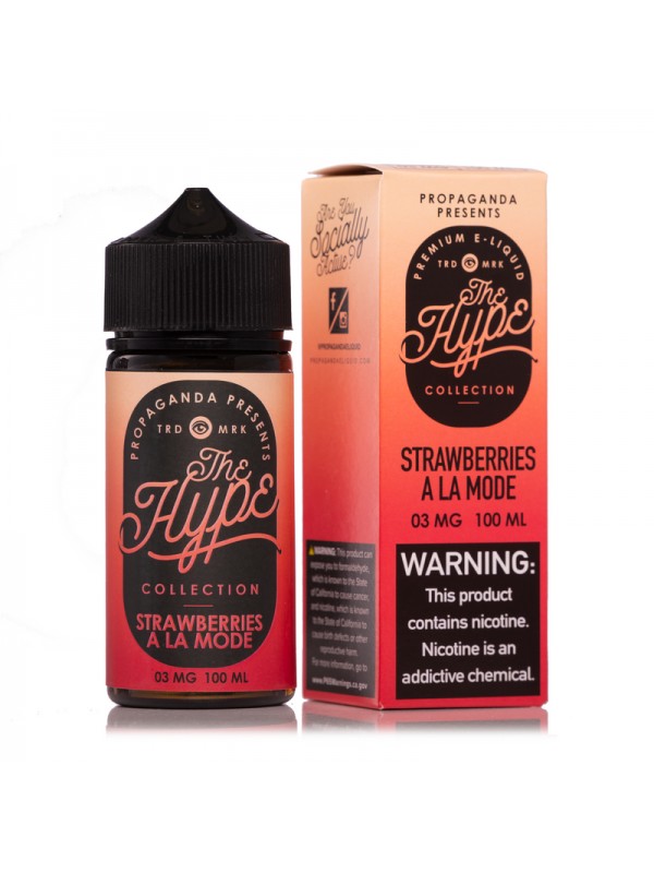 The Hype Strawberries A La Mode 100ml Vape Juice